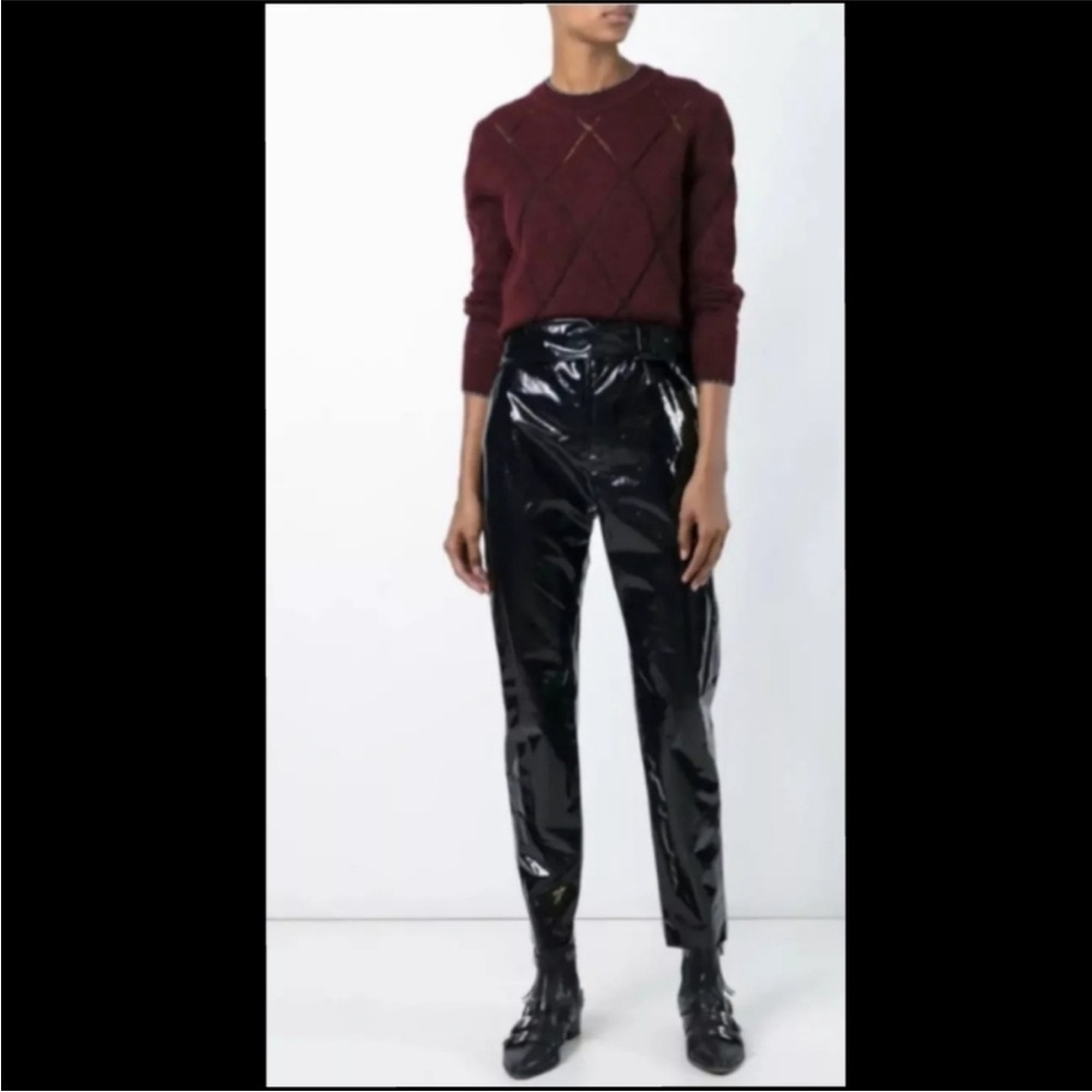 Isabel Marant Coated Cotton Tapered Vinyl-look Pants size FR36 US4